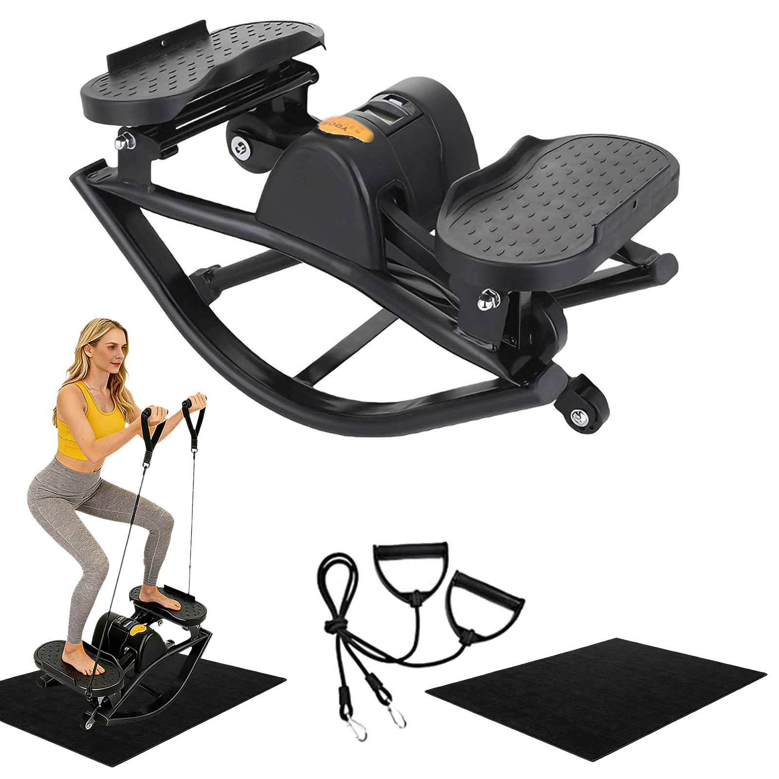 Rock Stepper Machine - The Rock Stepper Side to Side Lateral Rocking Stepper with Digital Monitor