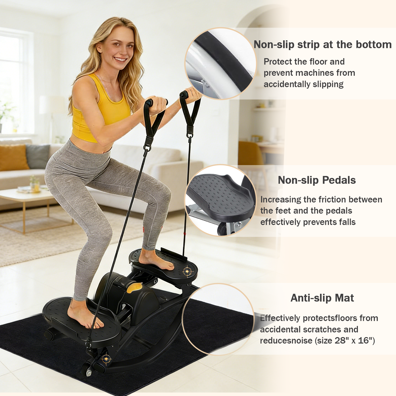 Rock Stepper Machine - The Rock Stepper Side to Side Lateral Rocking Stepper with Digital Monitor