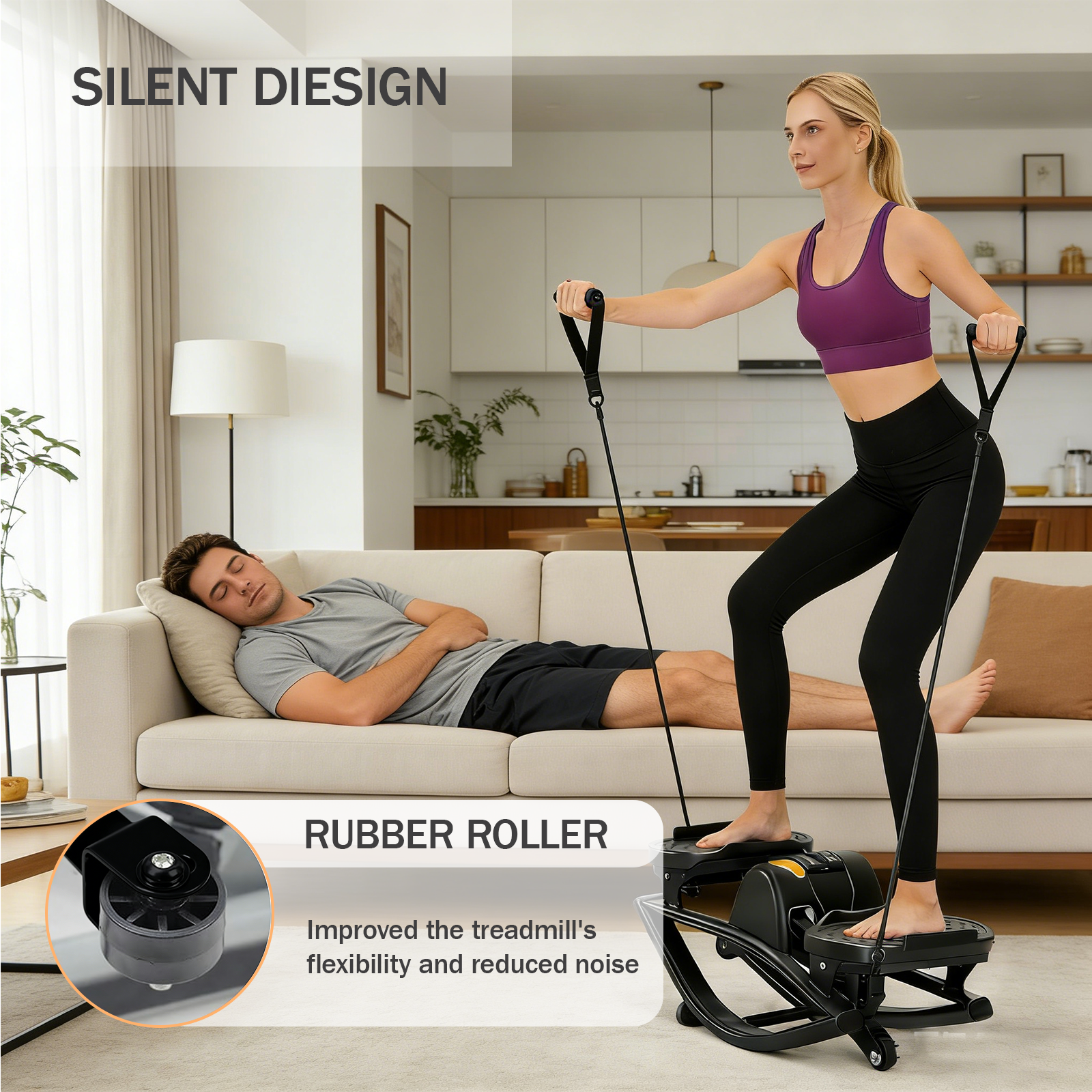 Rock Stepper Machine - The Rock Stepper Side to Side Lateral Rocking Stepper with Digital Monitor