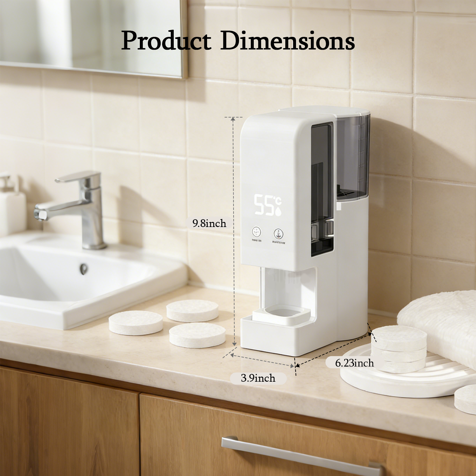Auto Hot Towel Dispenser,5 Seconds,55°C/130°F,(80PCS Towels)