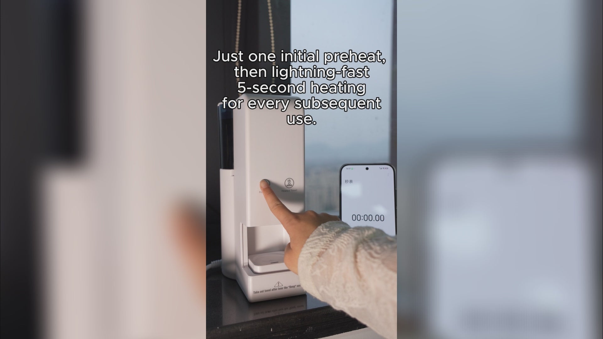 Auto Hot Towel Dispenser,5 Seconds,55°C/130°F,(80PCS Towels)